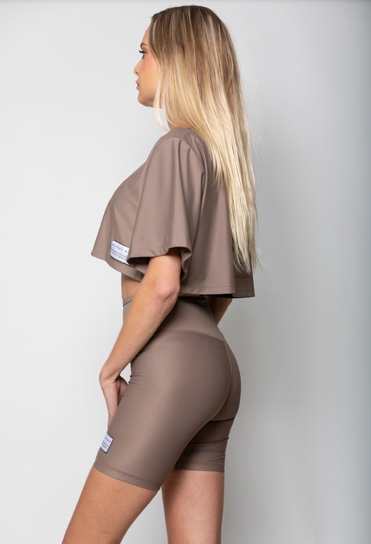 BIKER SHORTS - TAUPE