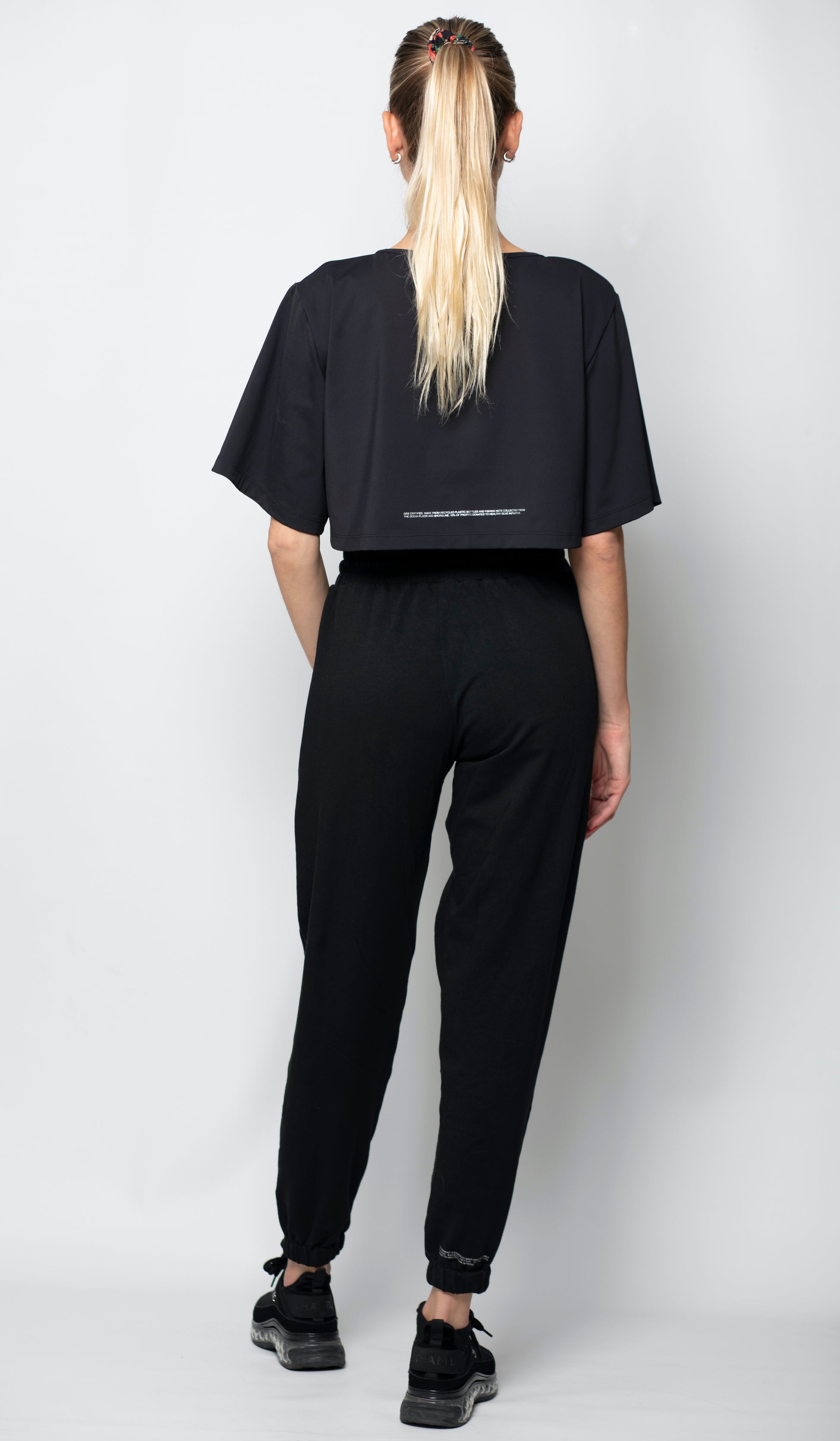 OVERSIZED CROPPED TOP - BLACK