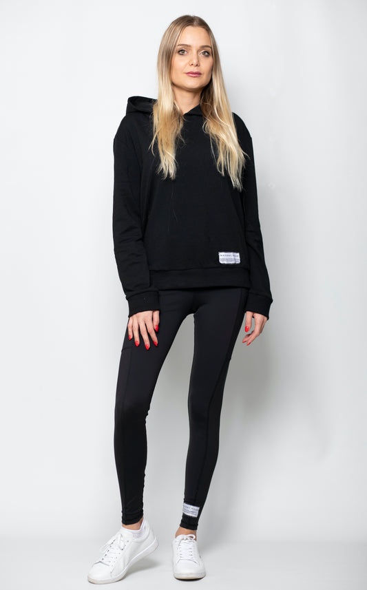 LEGGINGS WITH SIDE POCKETS - BLACK